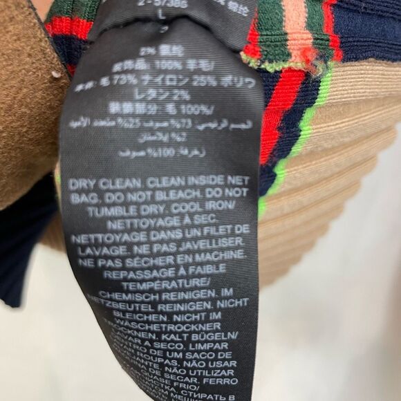 Tory Burch Multicolor Pullover Striped Turtleneck Sweater Size L - Picture 3 of 5